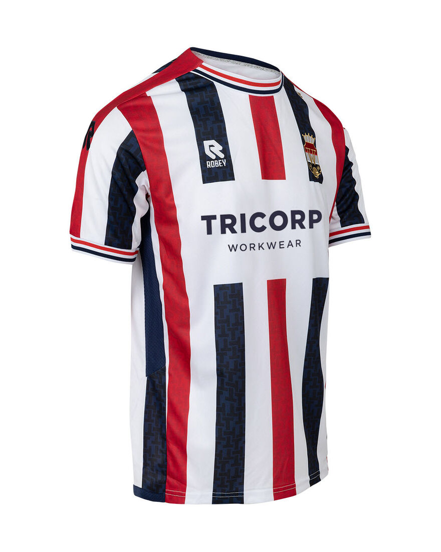 Willem II Match Shirt 22/23 SS, Red/White, hi-res