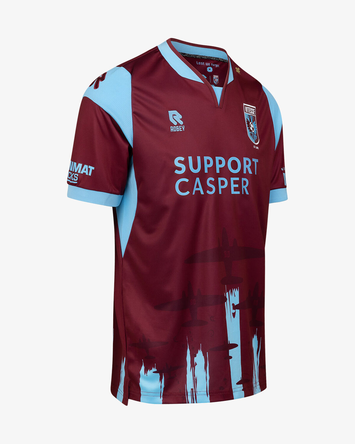 Vitesse Away Shirt Junior 24/25, Maroon/Light Blue, hi-res