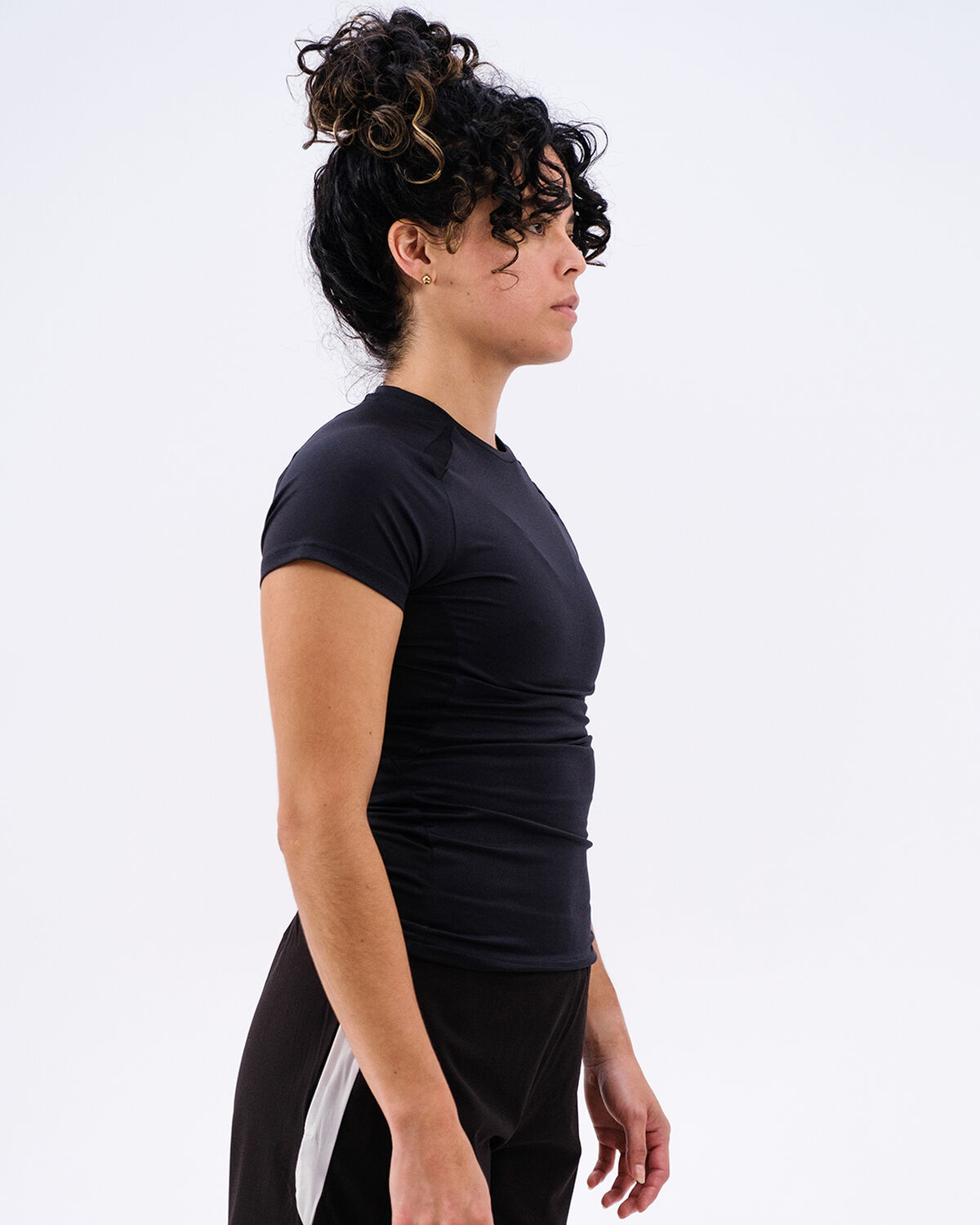 Women's Gym Shirt SS, Black, hi-res