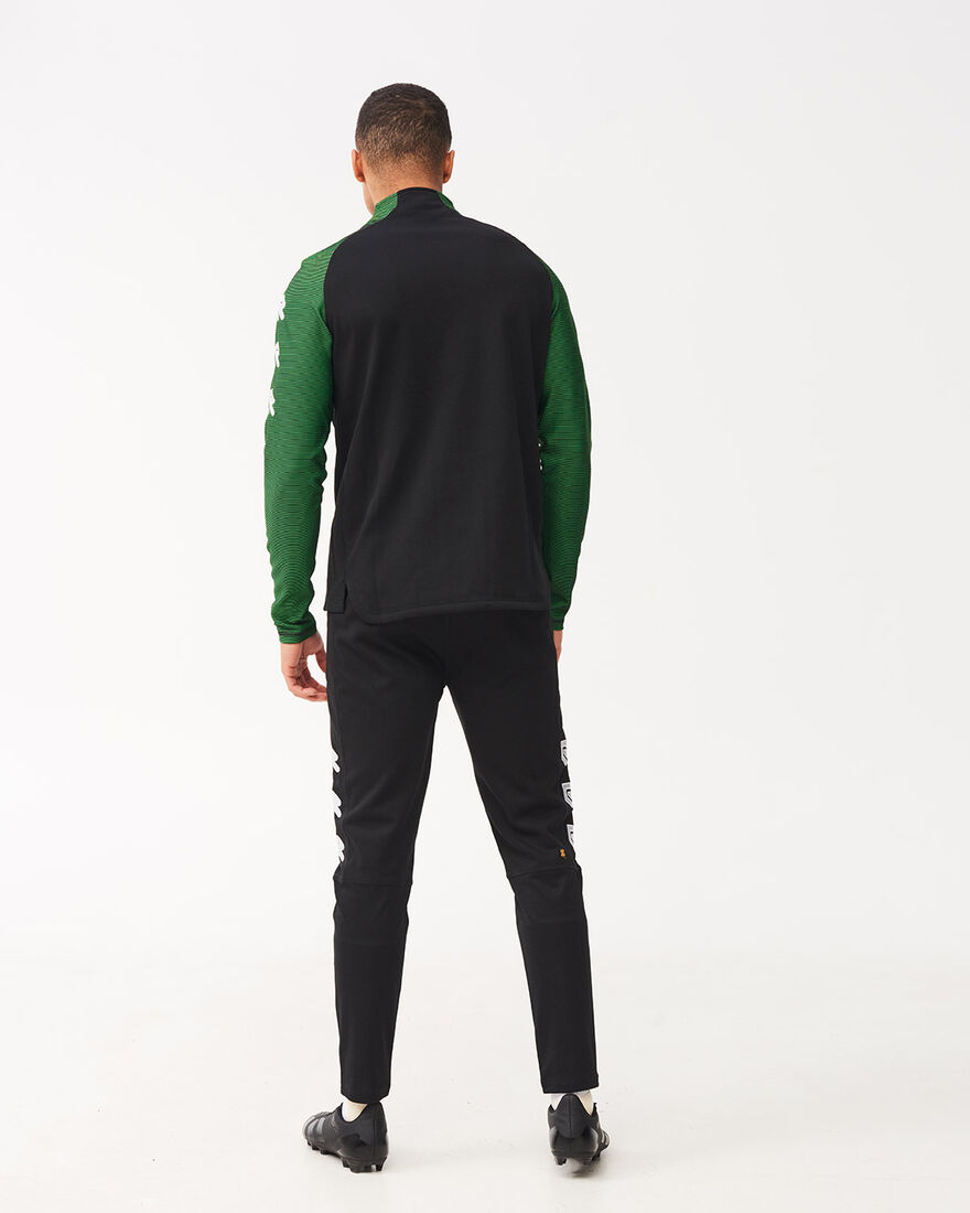 Performance Half-Zip Top, Black/Green, hi-res