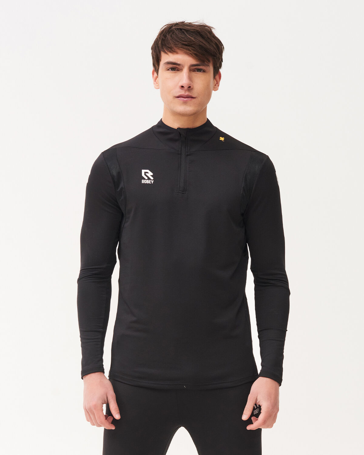 Playmaker Half-Zip Top, Black, hi-res