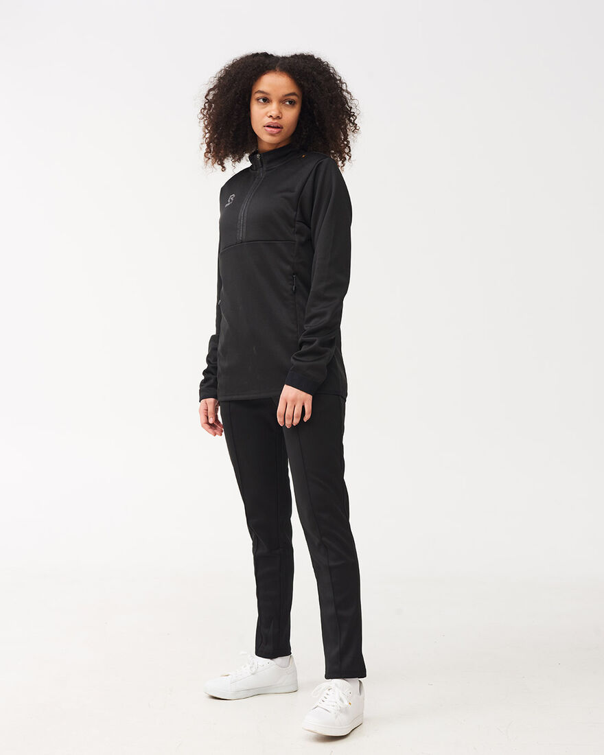 Off Pitch Scuba Half-Zip Top, Black, hi-res