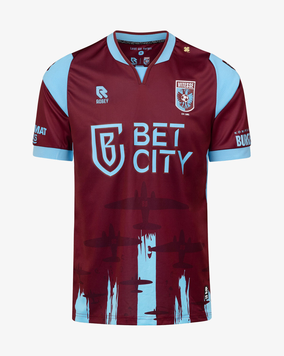 Vitesse Away Shirt 24/25, Maroon/Light Blue, hi-res