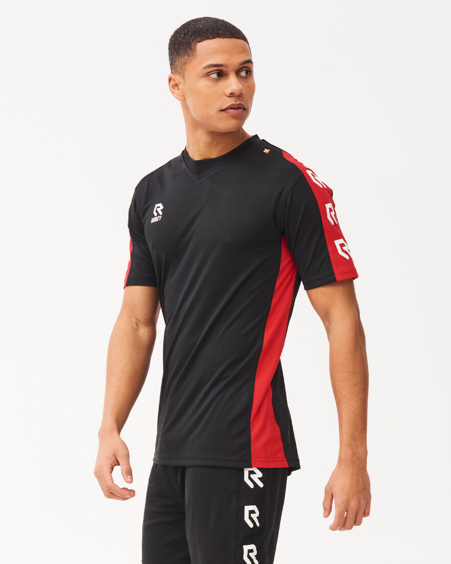 Performance Shirt, Black/Red, hi-res