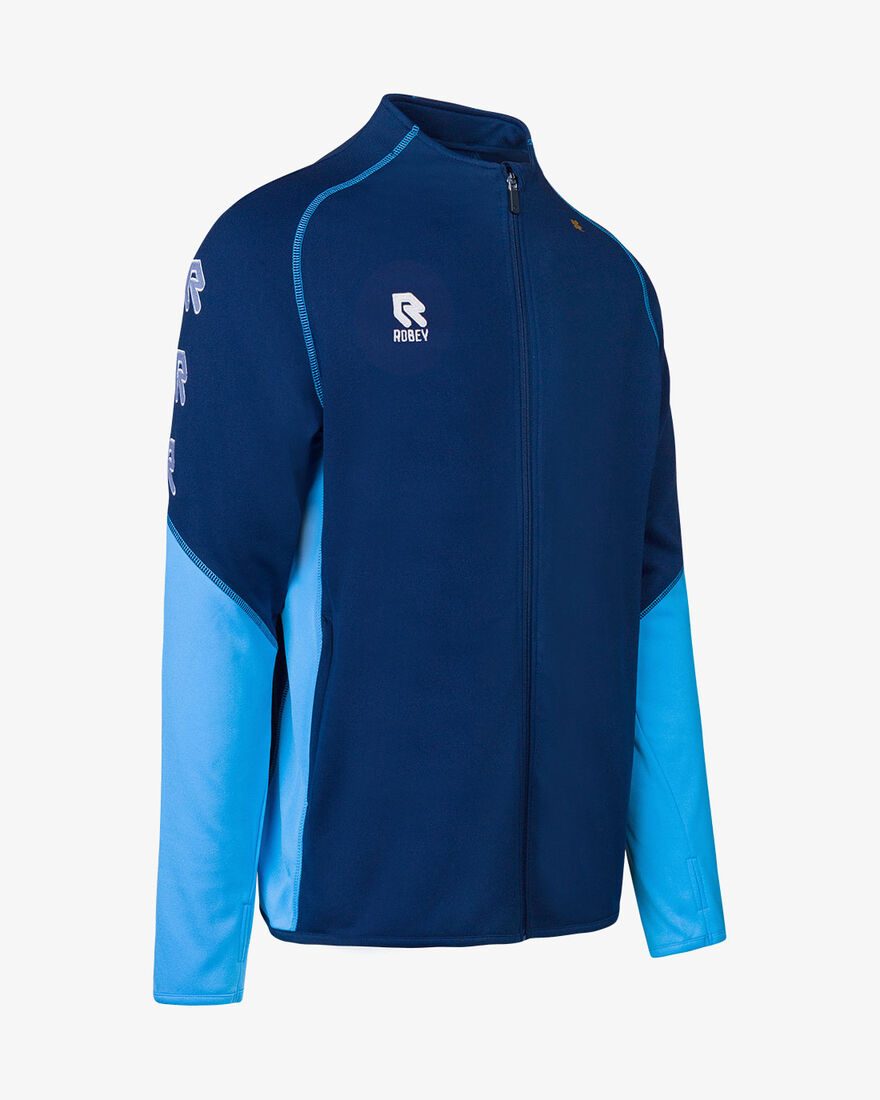 Performance Full-Zip Jacket, Navy/Sky Blue, hi-res