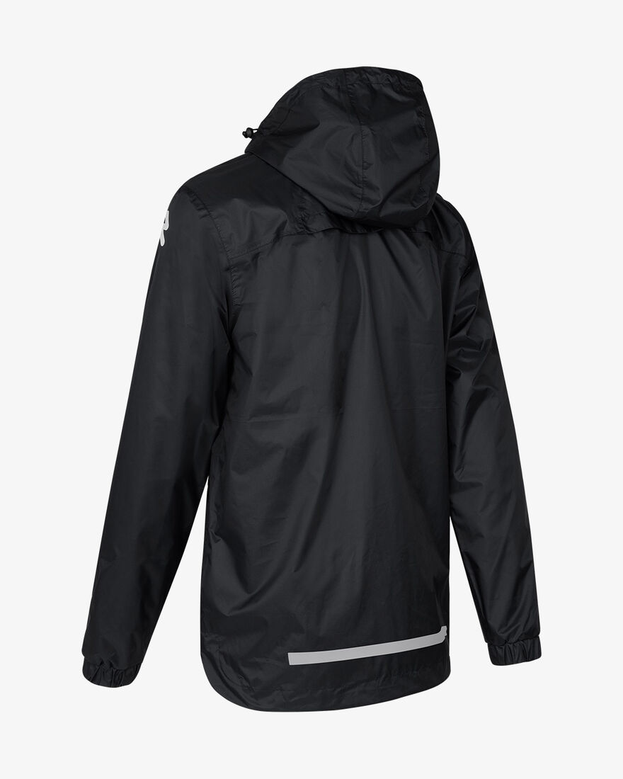 Rain Jacket Hooded, Black, hi-res
