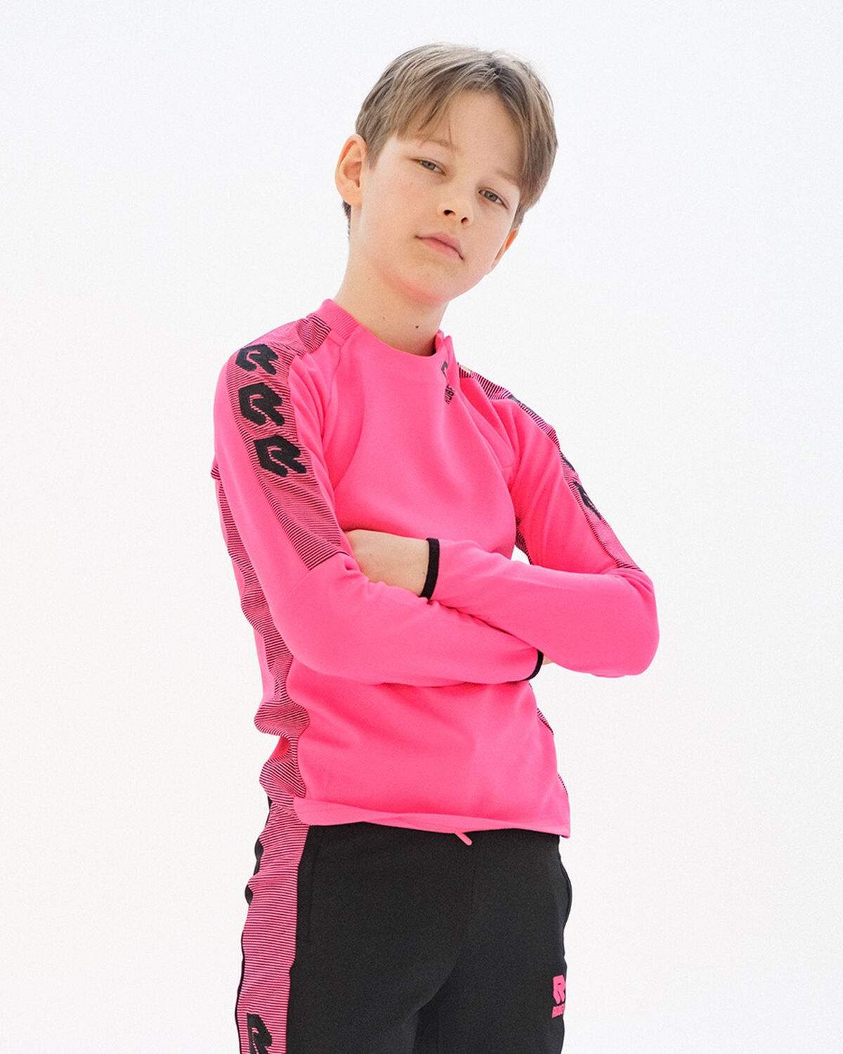 Performance Cross-Zip Sweater, Neon Pink, hi-res