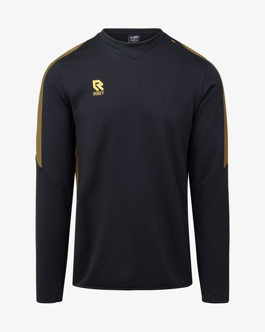 Performance Sweater, Black/Gold, hi-res