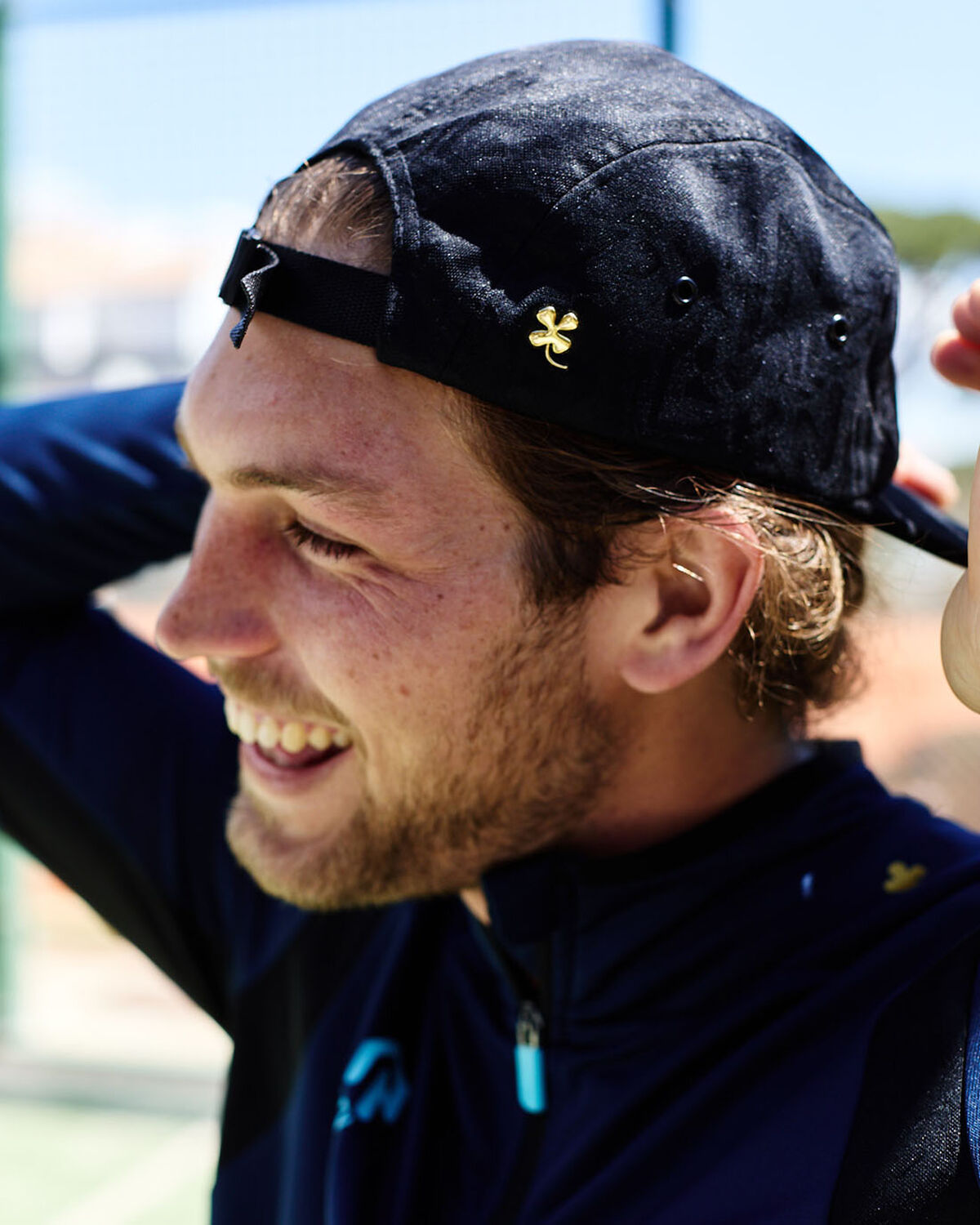 5 Panel Cap Jacquard, Black, hi-res