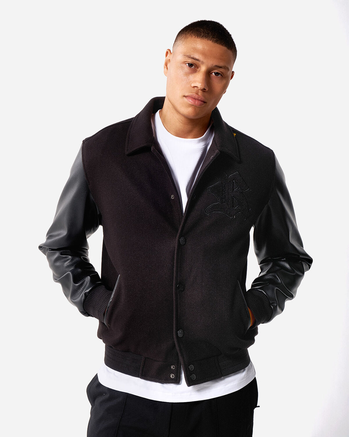 Robey Varsity Jacket, Black, hi-res