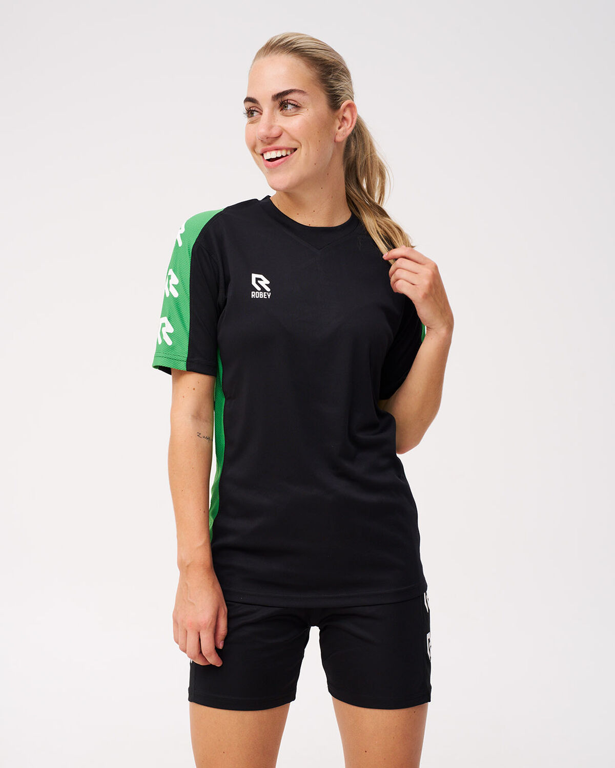 Performance Shirt, Black/Green, hi-res