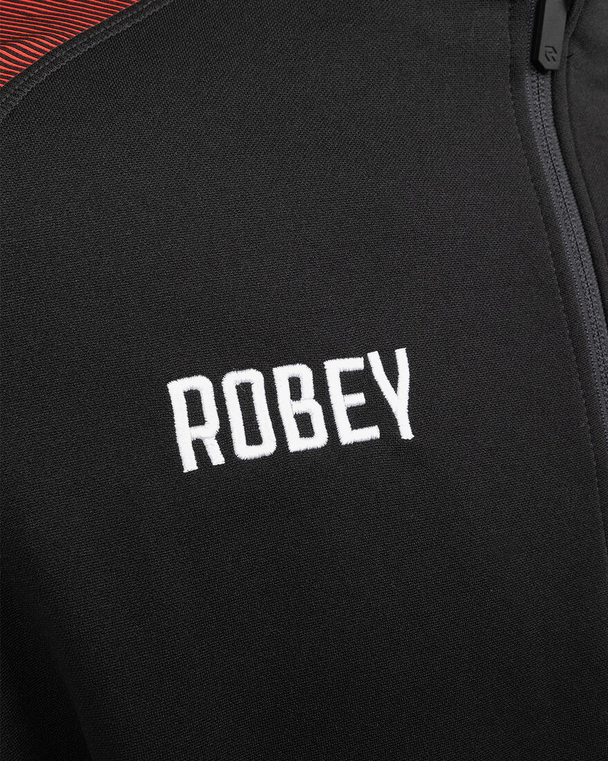 Performance Half-Zip Top, Black/Red, hi-res