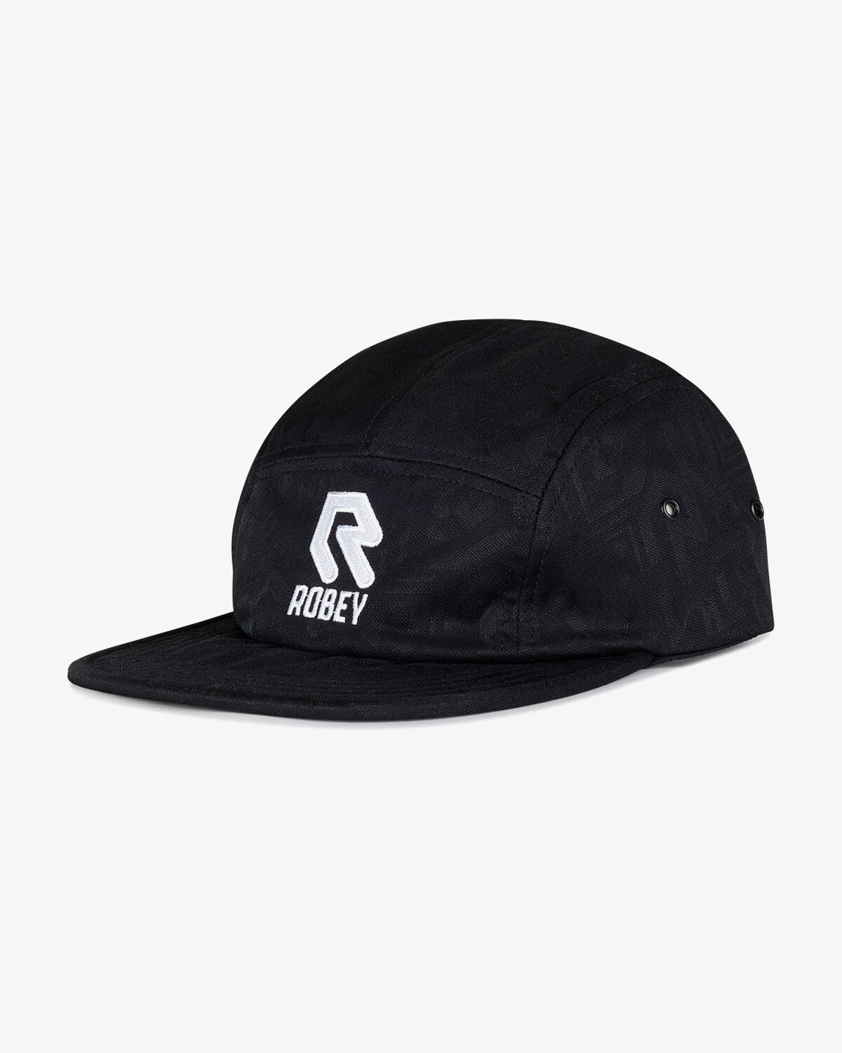 5 Panel Cap Jacquard, Black, hi-res