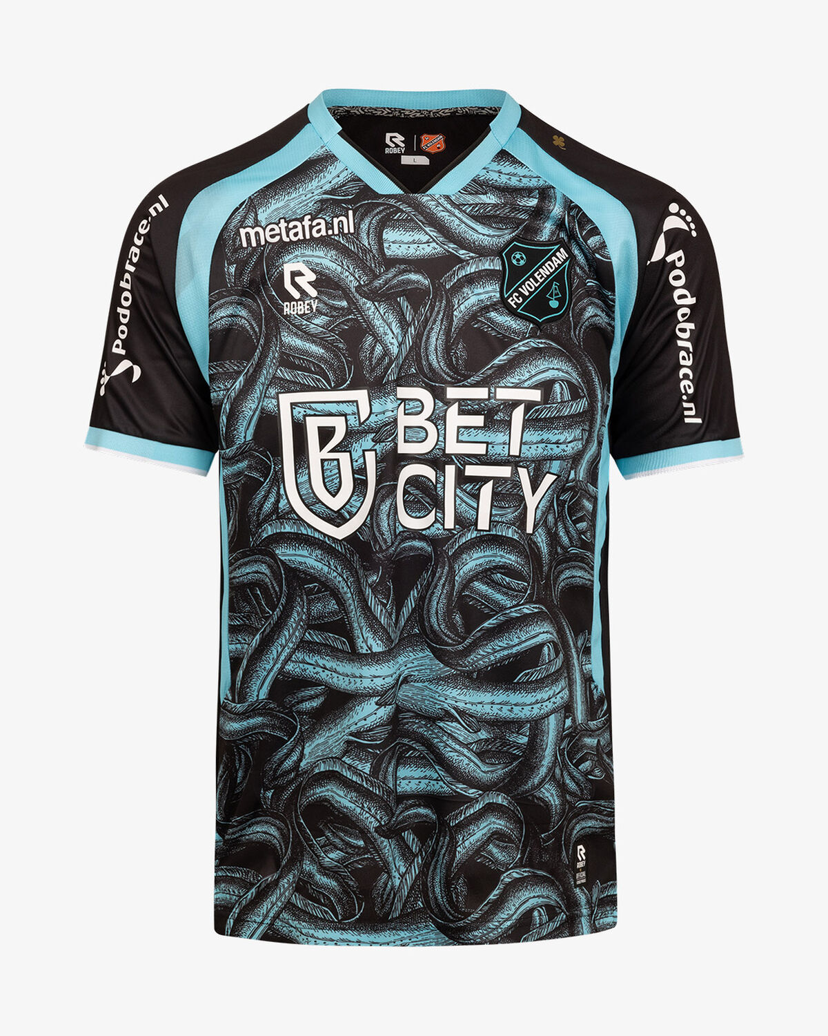 FC Volendam Away Palingshirt SR 23/24, Black/Sky Blue, hi-res