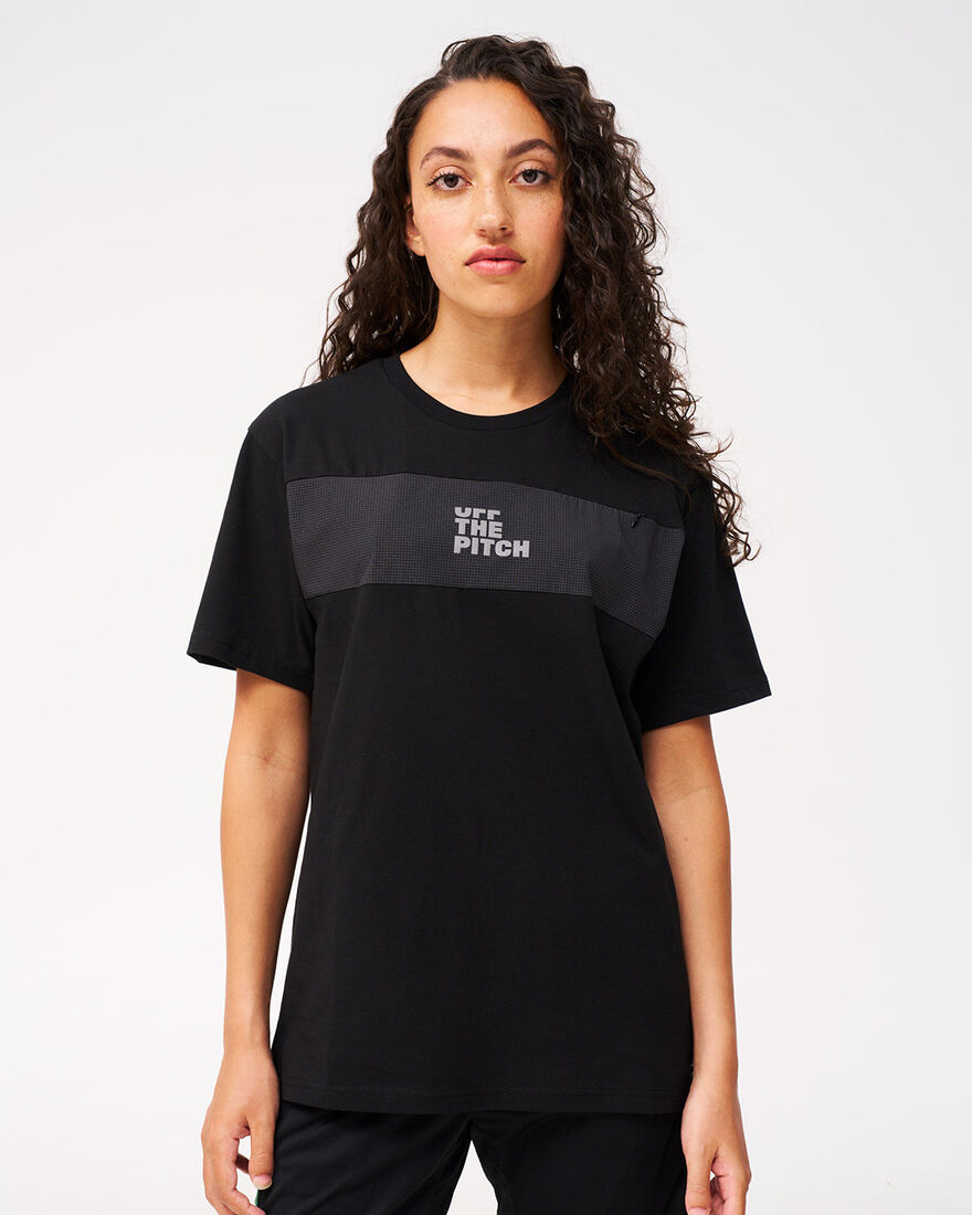 OTP X ROBEY Tammy Woven Bi-Stretch Tee, Black, hi-res