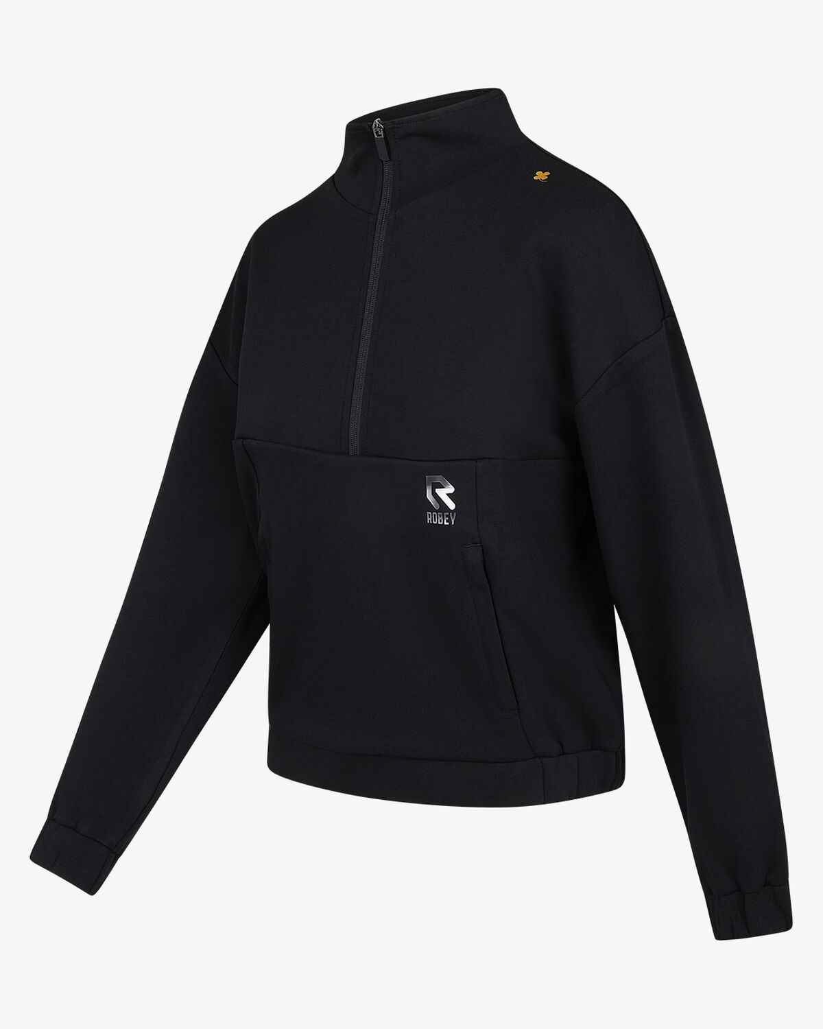 Women's Off Pitch Jacket Half-Zip, Black, hi-res