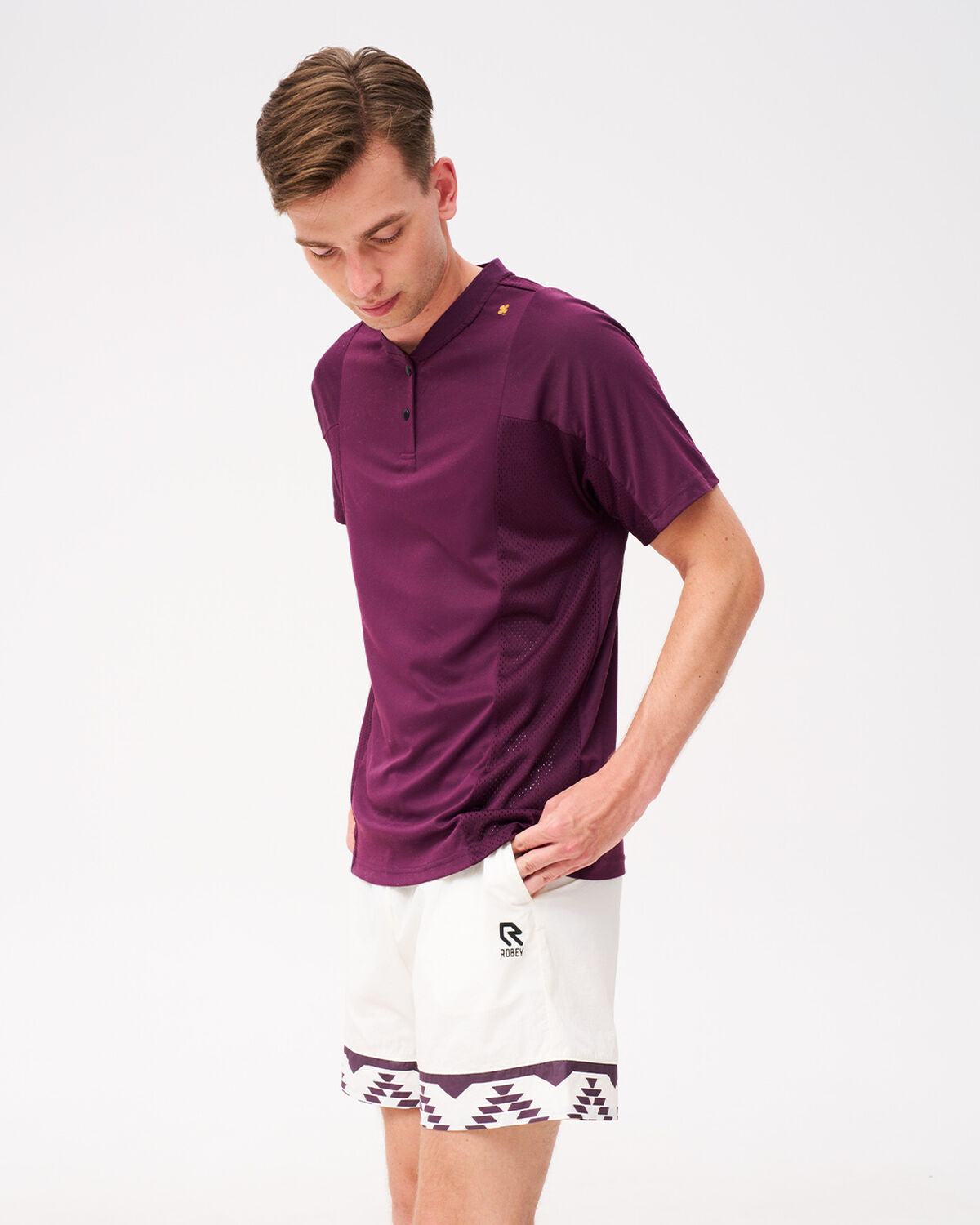 Grand Slam Tennis Shorts, Off White/Berry, hi-res