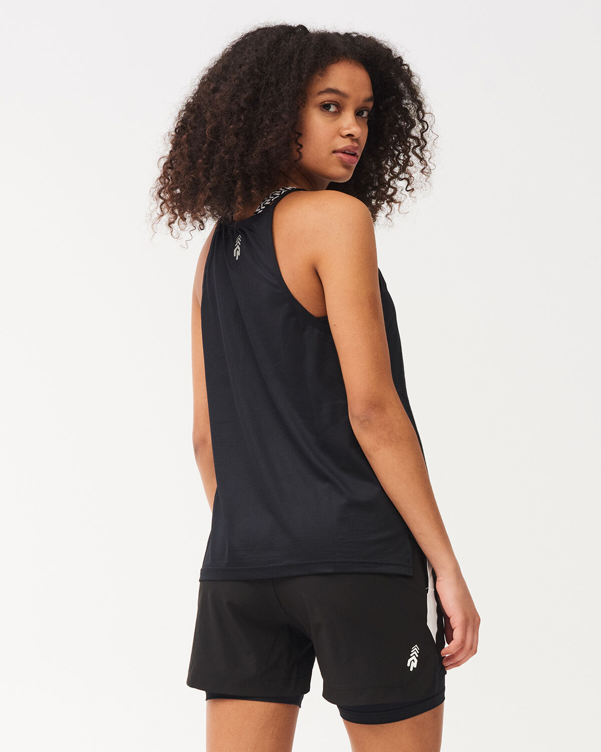 Women's Gym Singlet A-Line, Black, hi-res