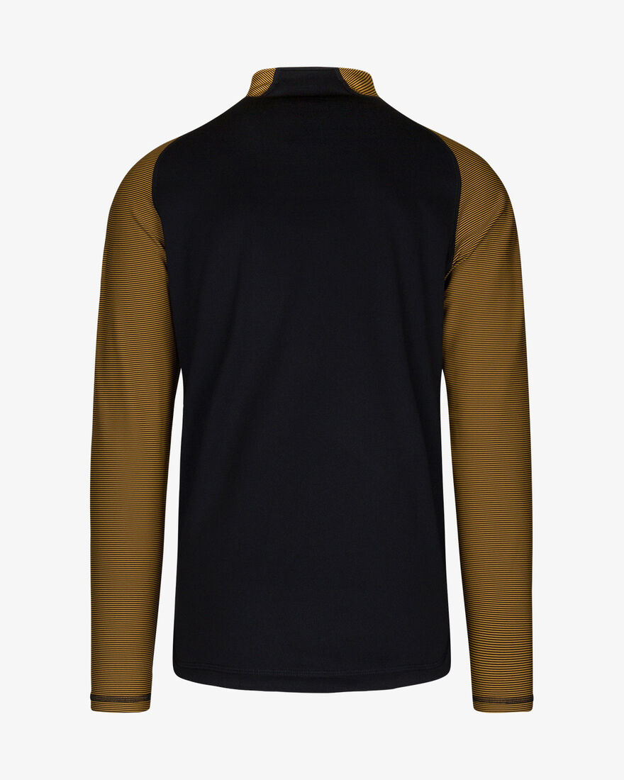 Performance Half-Zip Top, Black/Gold, hi-res