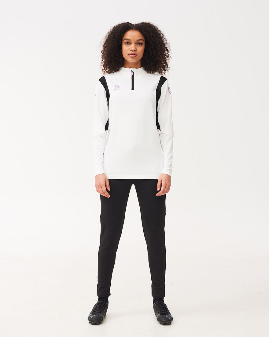 Playmaker Half-Zip Top, White, hi-res