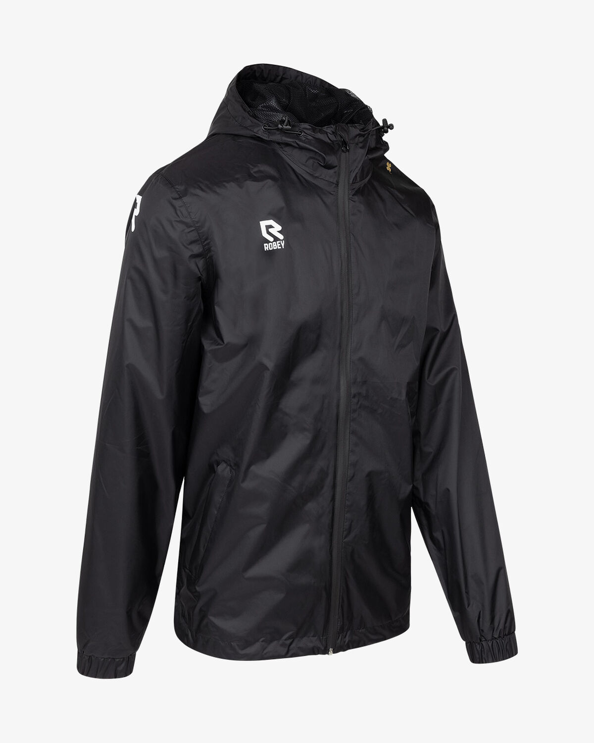 Rain Jacket Hooded, Black, hi-res