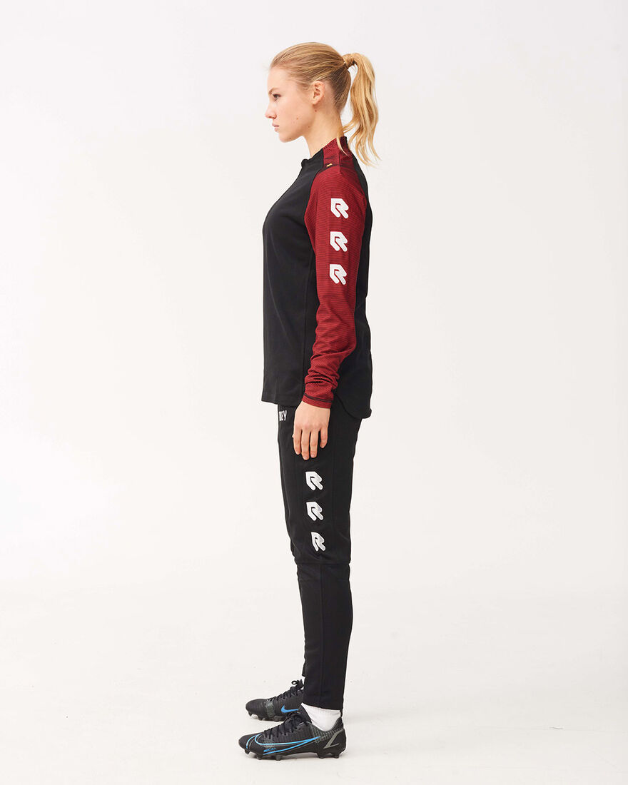 Performance Half-Zip Top, Black/Red, hi-res