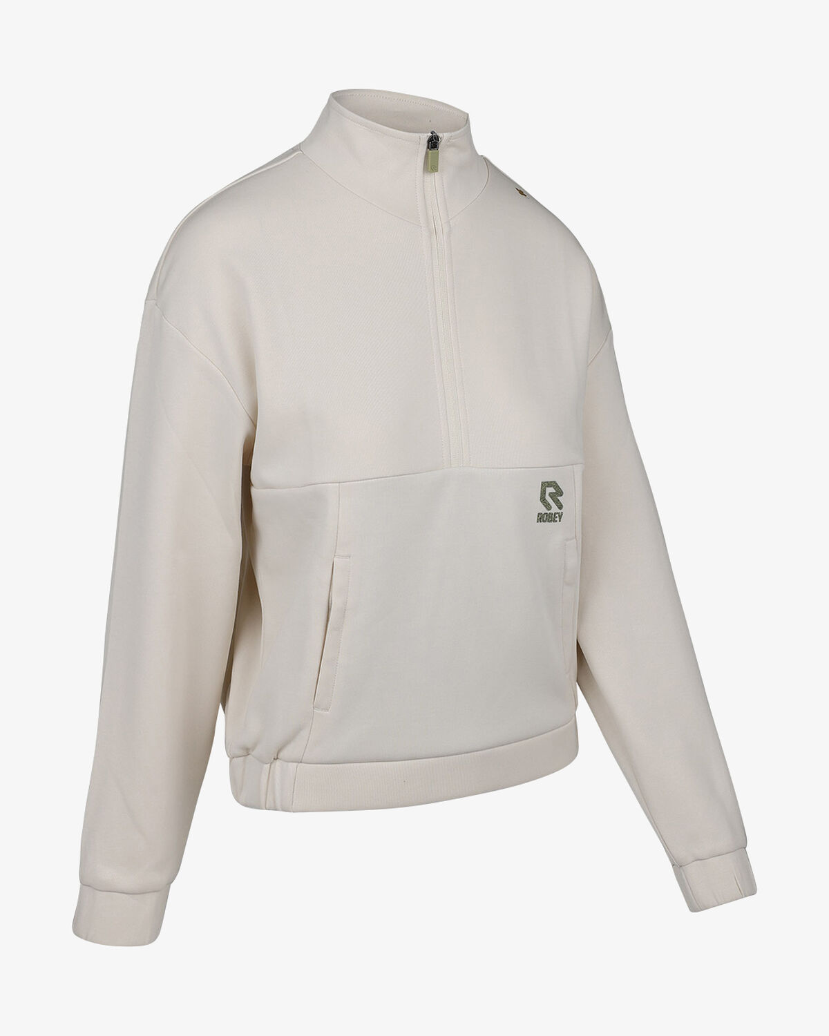 Women's Off Pitch Jacket Half-Zip, Turtle Dove, hi-res