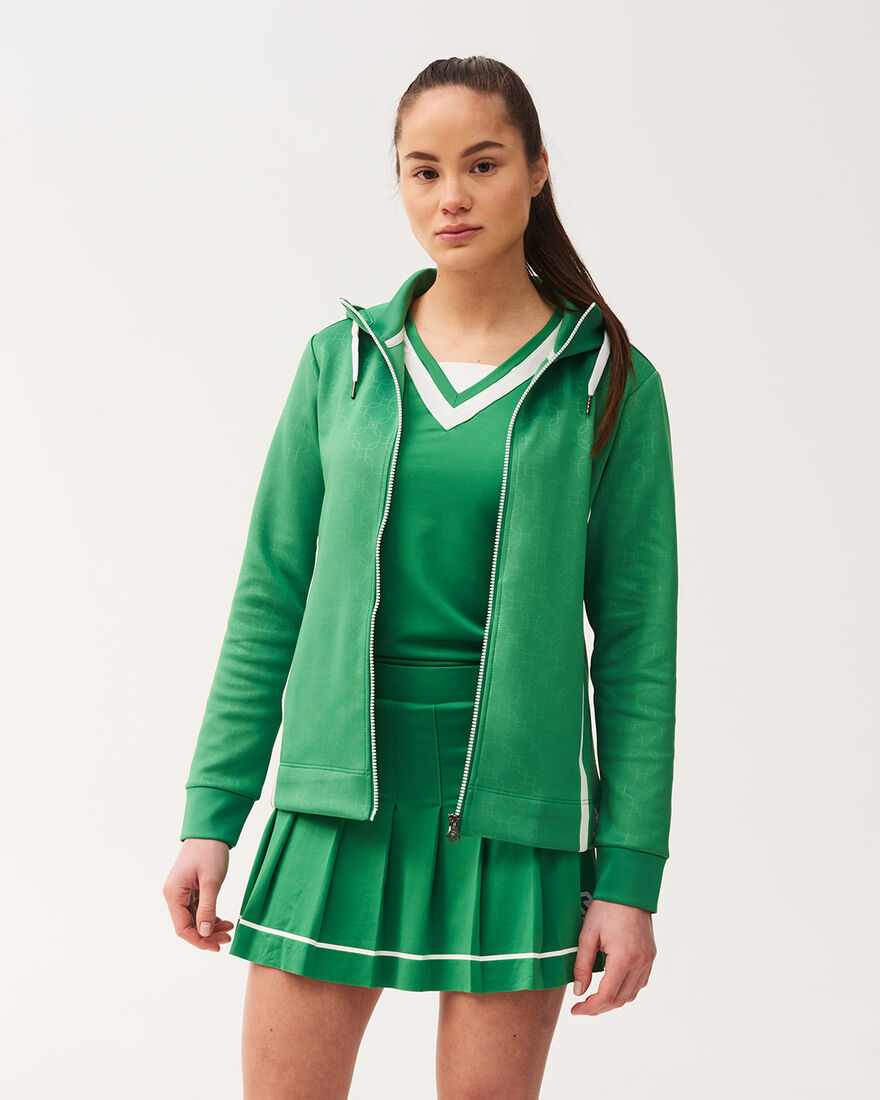 Tennis Break Pleated Skirt, Grass Green, hi-res
