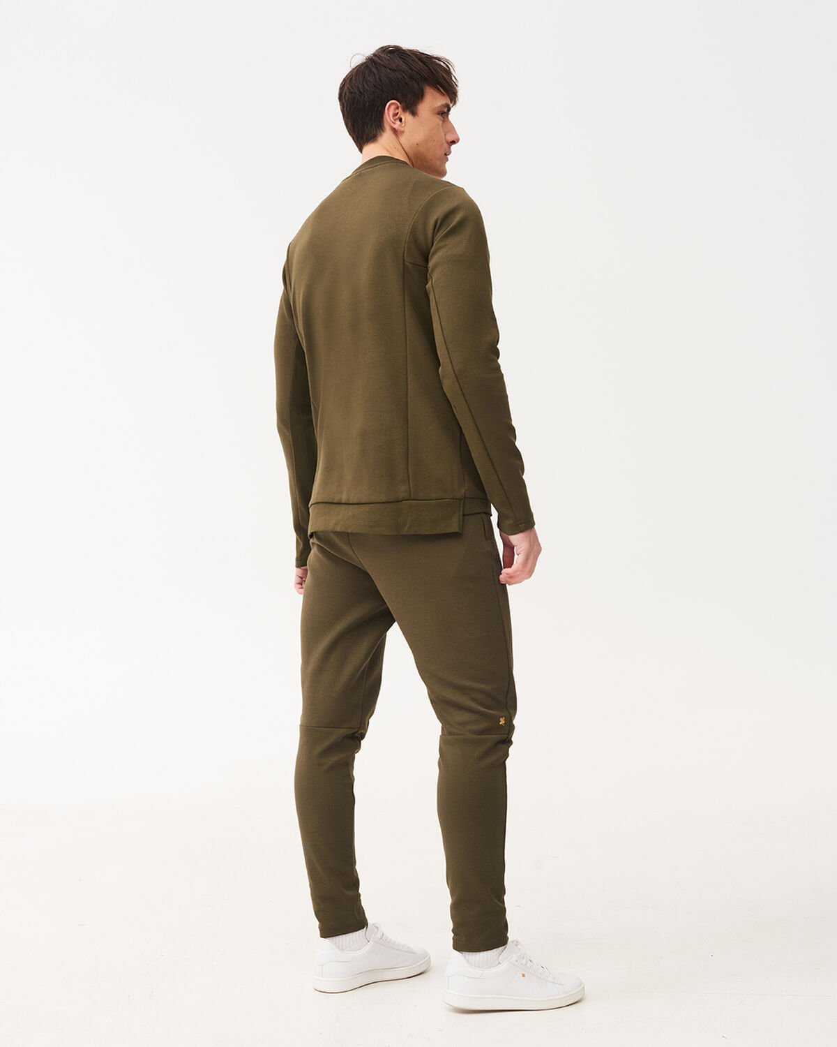 Off Pitch Cotton Crewneck Sweater, Olive, hi-res