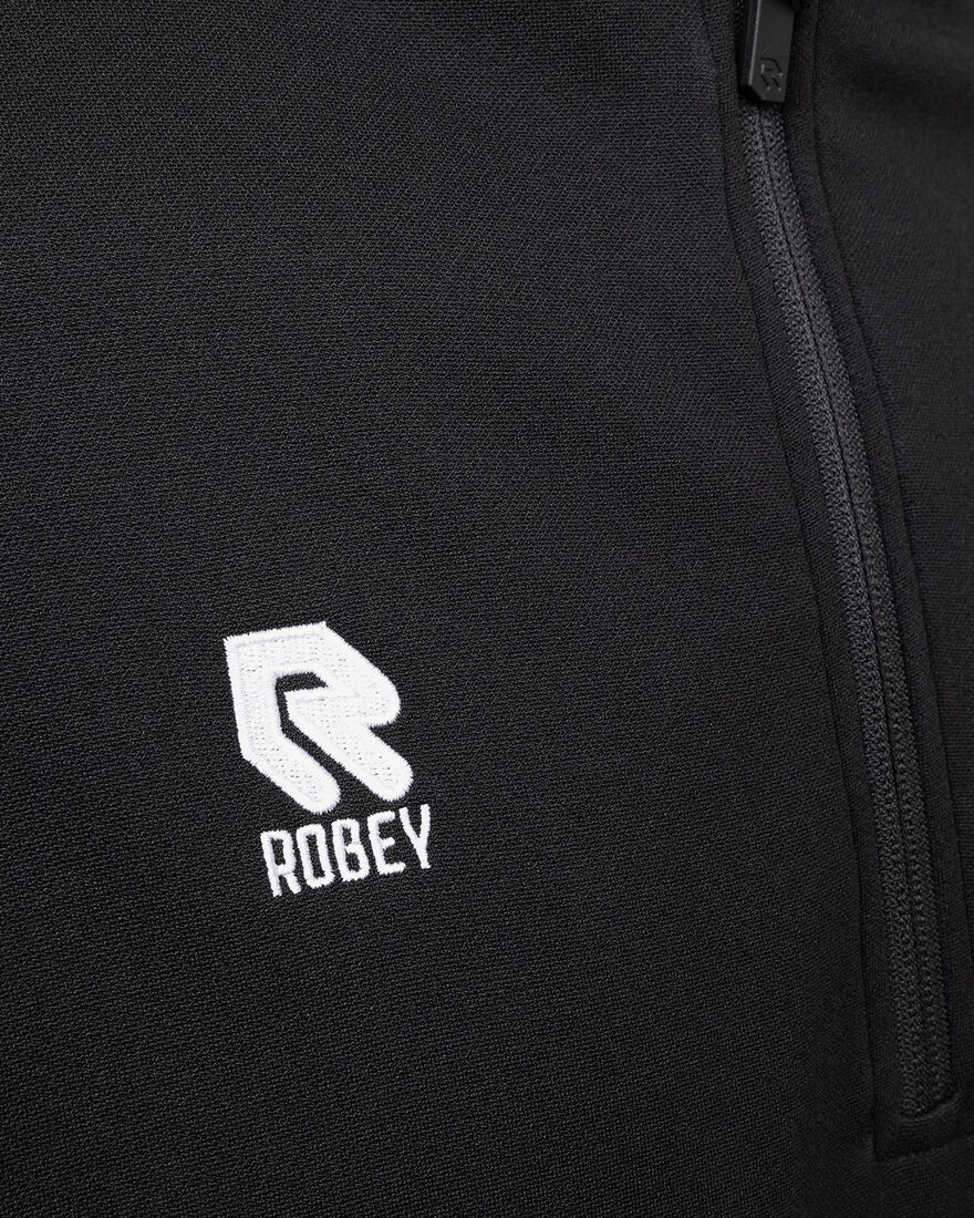 Performance Half-Zip Top, Black/Yellow, hi-res