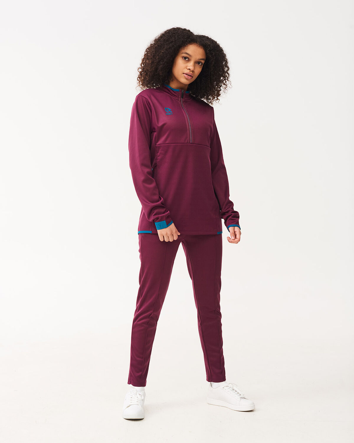 Off Pitch Scuba Half-Zip Top, Burgundy, hi-res