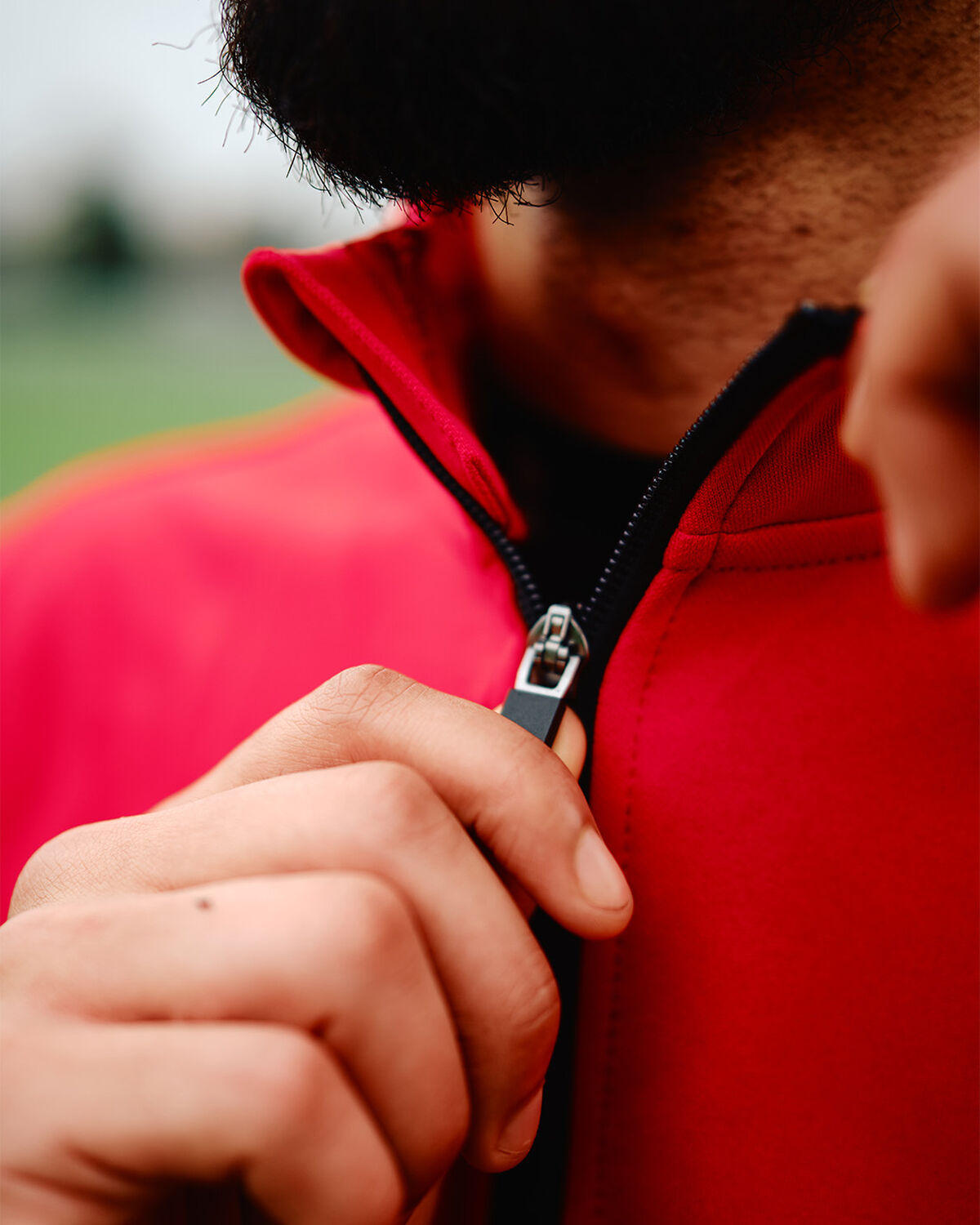 Crossbar Full-Zip Top, Red, hi-res