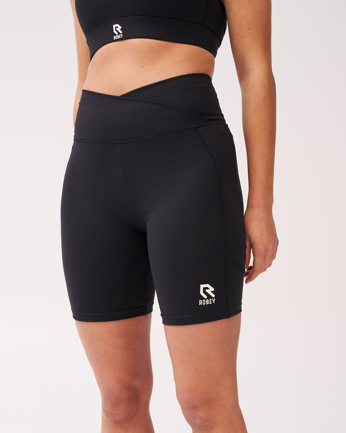Women's Gym Biker, Black, hi-res