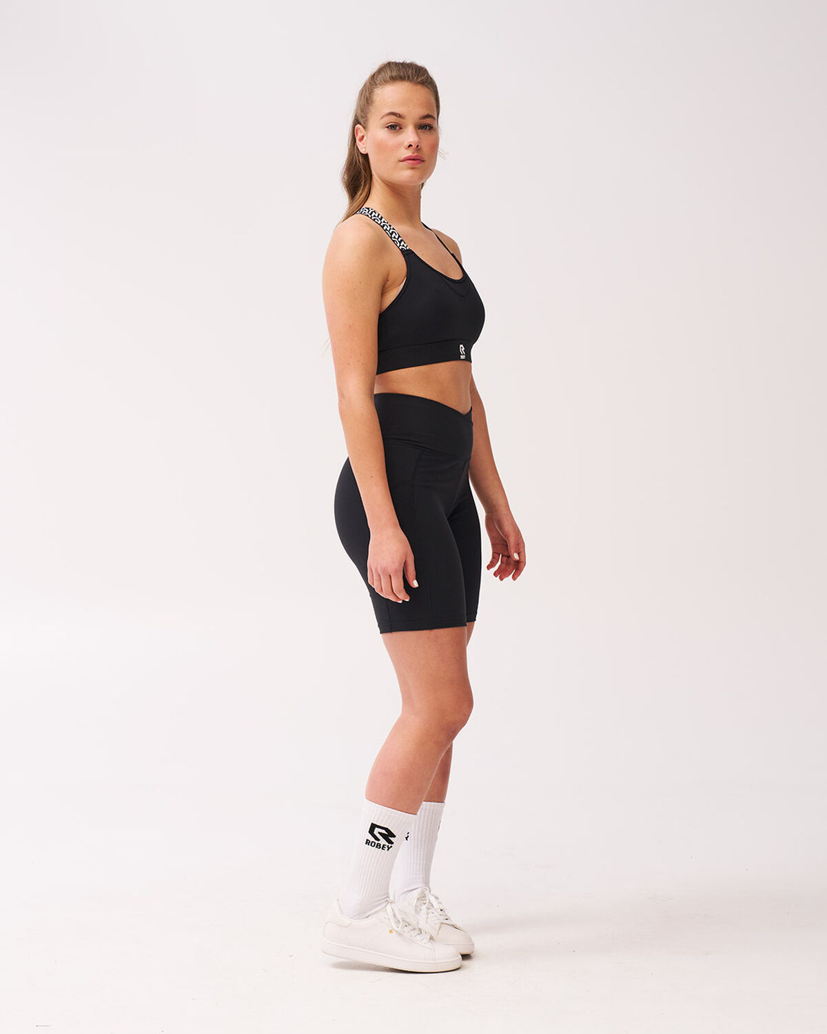 Women's Gym Biker, Black, hi-res