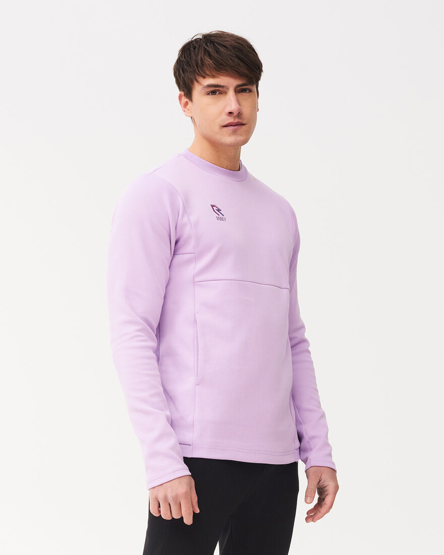 Off Pitch Cotton Crewneck Sweater, Lilac, hi-res
