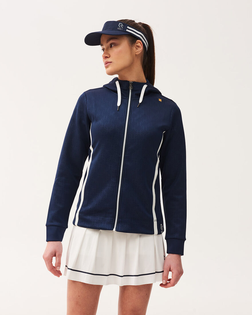 Tennis Forehand Tracksuit Full Zip Jacket, Match Navy, hi-res