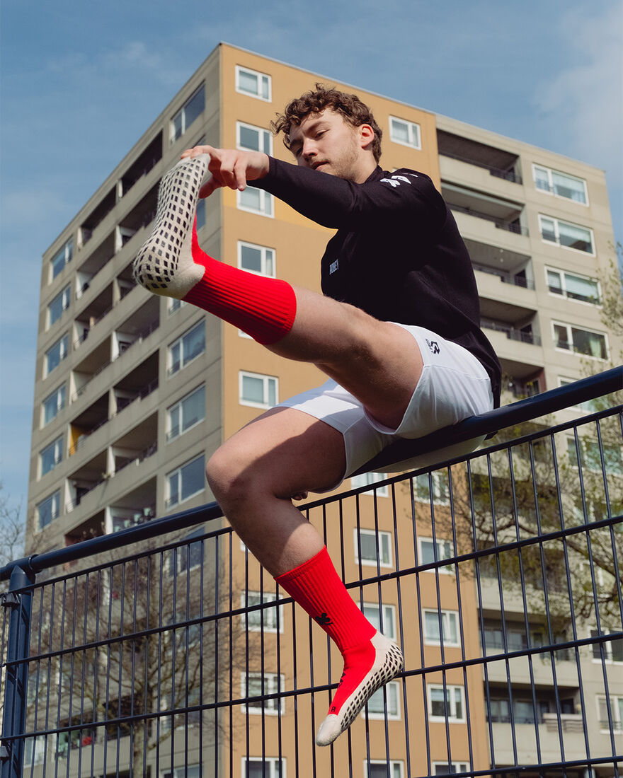Grip Socks, Red, hi-res