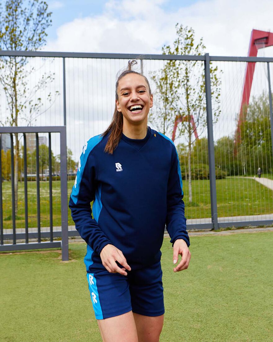 Performance Sweater, Navy/Sky Blue, hi-res