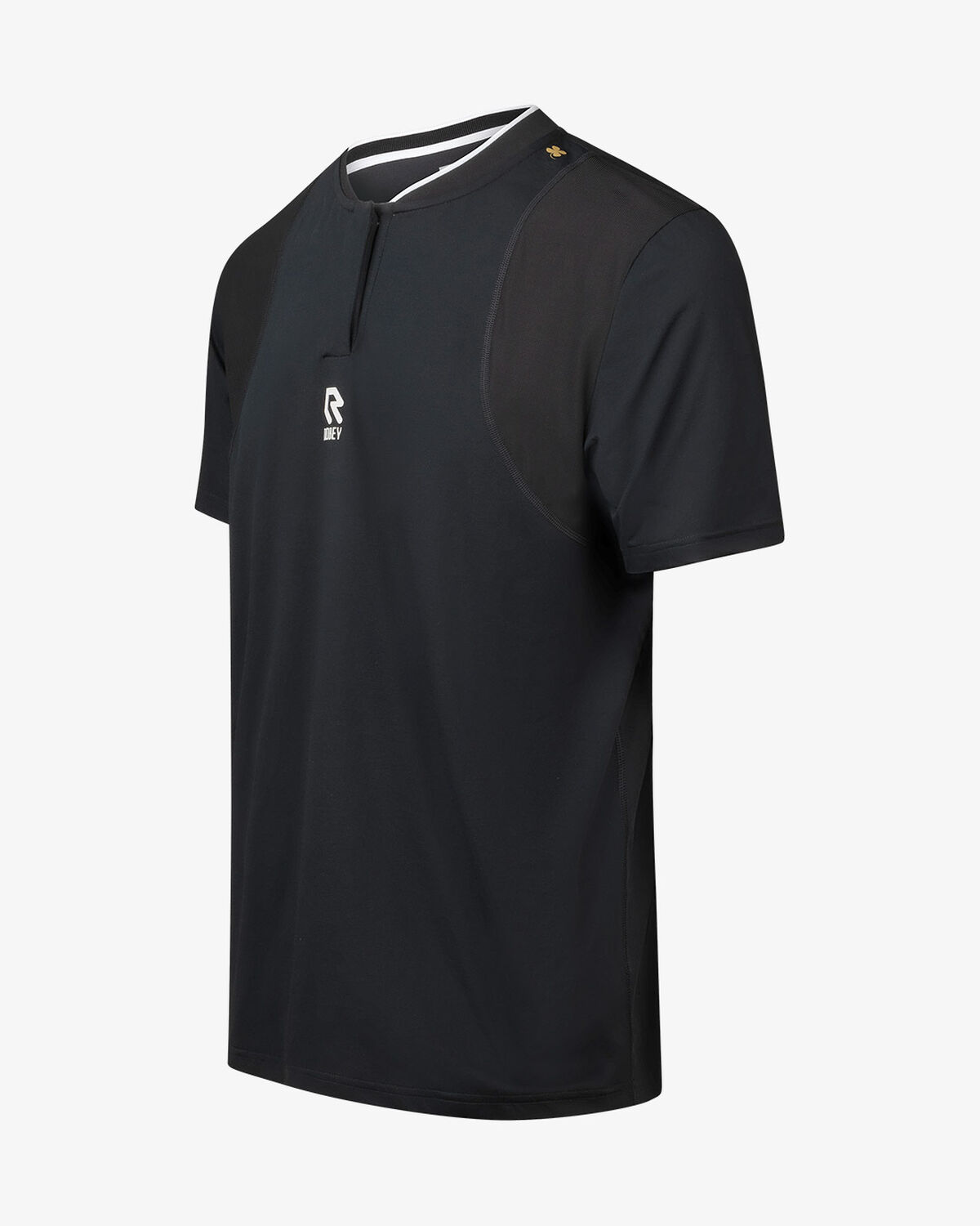Tennis Ace Henley Tee, Black, hi-res