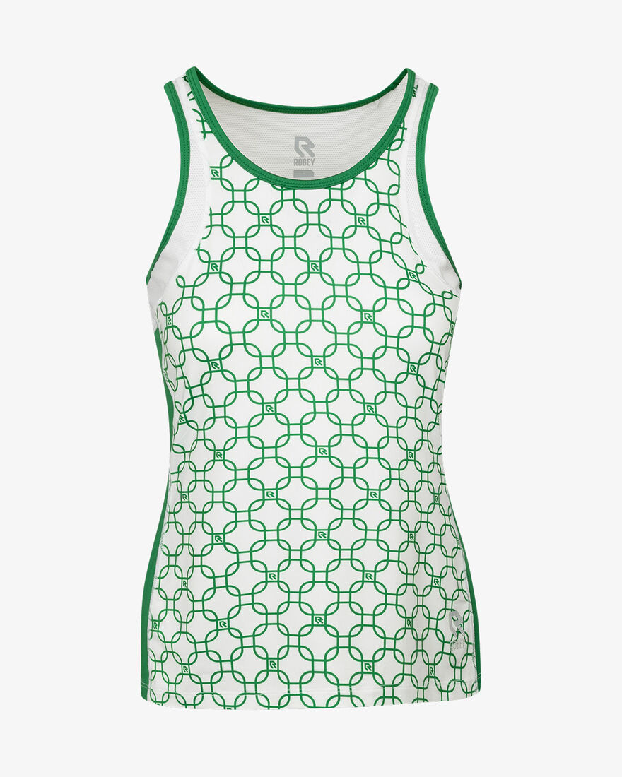 Tennis Dropshot Singlet, Grass Green, hi-res