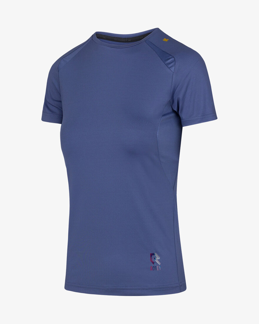 Women's Gym Shirt SS, De Nimes Blue, hi-res
