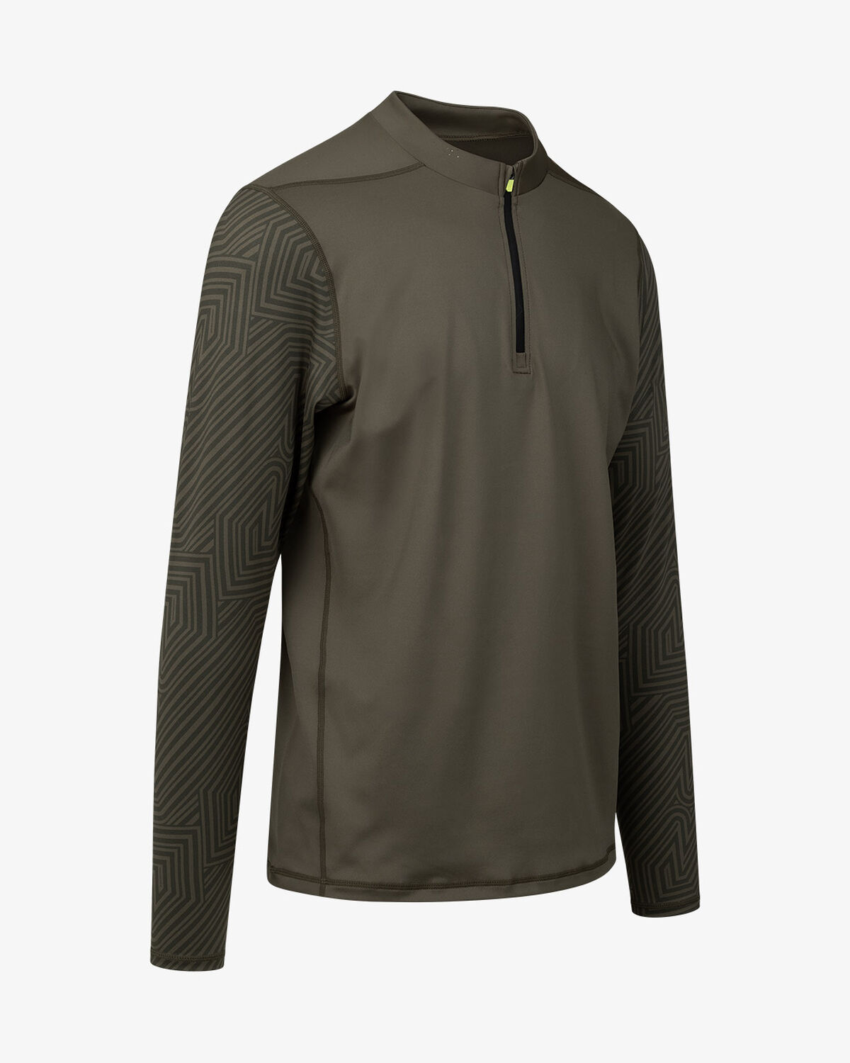 Progress Gym Track Top Half-Zip, Green/Grey, hi-res