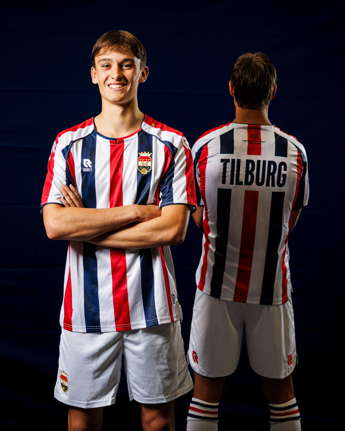 Willem II Home Shirt 25/26, White/Navy/Red, hi-res