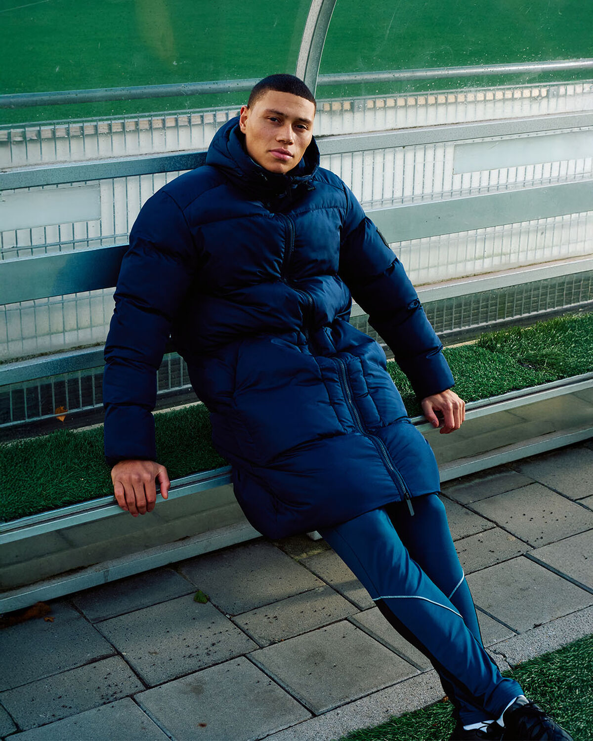 Ultra Long Padded Jacket, Navy, hi-res