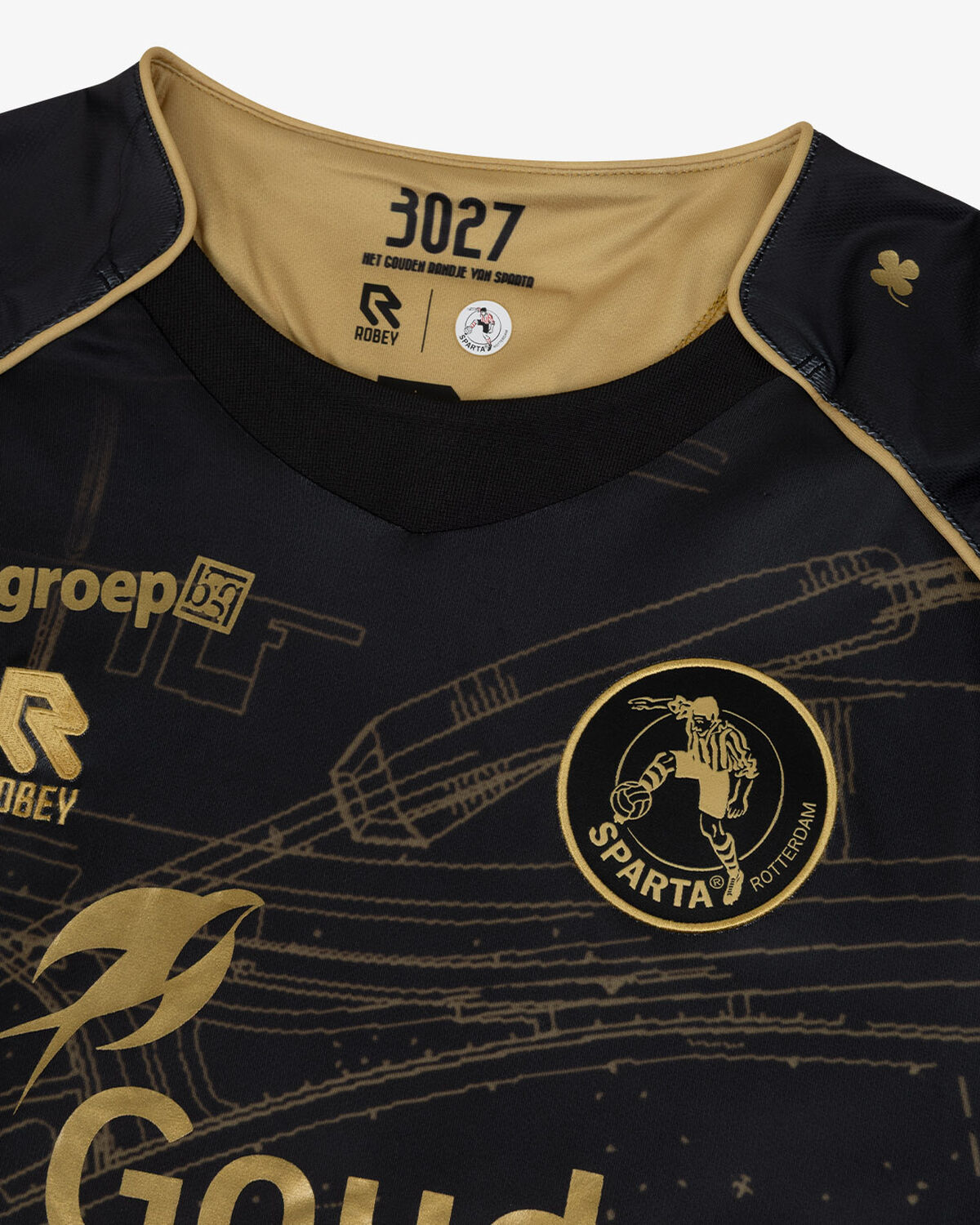 Sparta Third Shirt 25/26, Black/Gold, hi-res