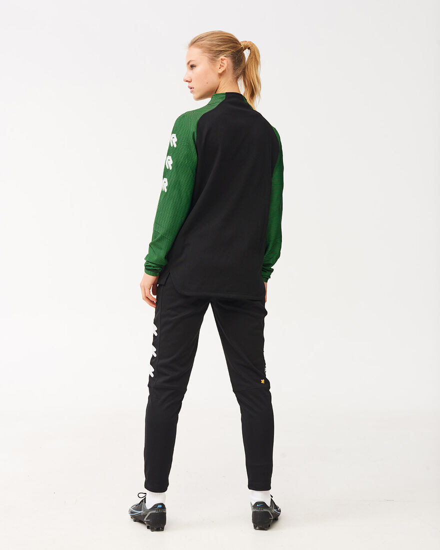 Performance Half-Zip Top, Black/Green, hi-res