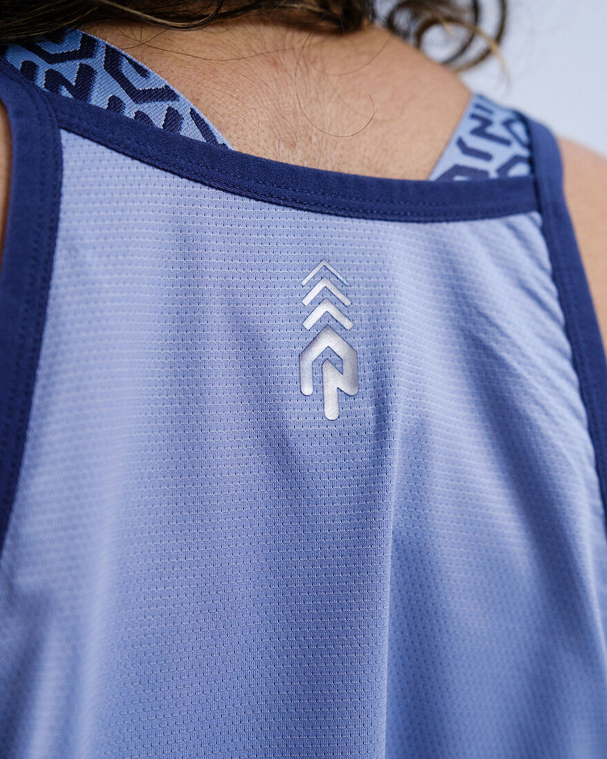 Women's Gym Singlet A-Line, De Nimes Blue, hi-res