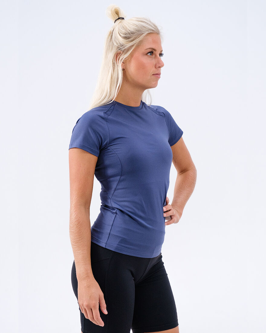 Women's Gym Shirt SS, De Nimes Blue, hi-res