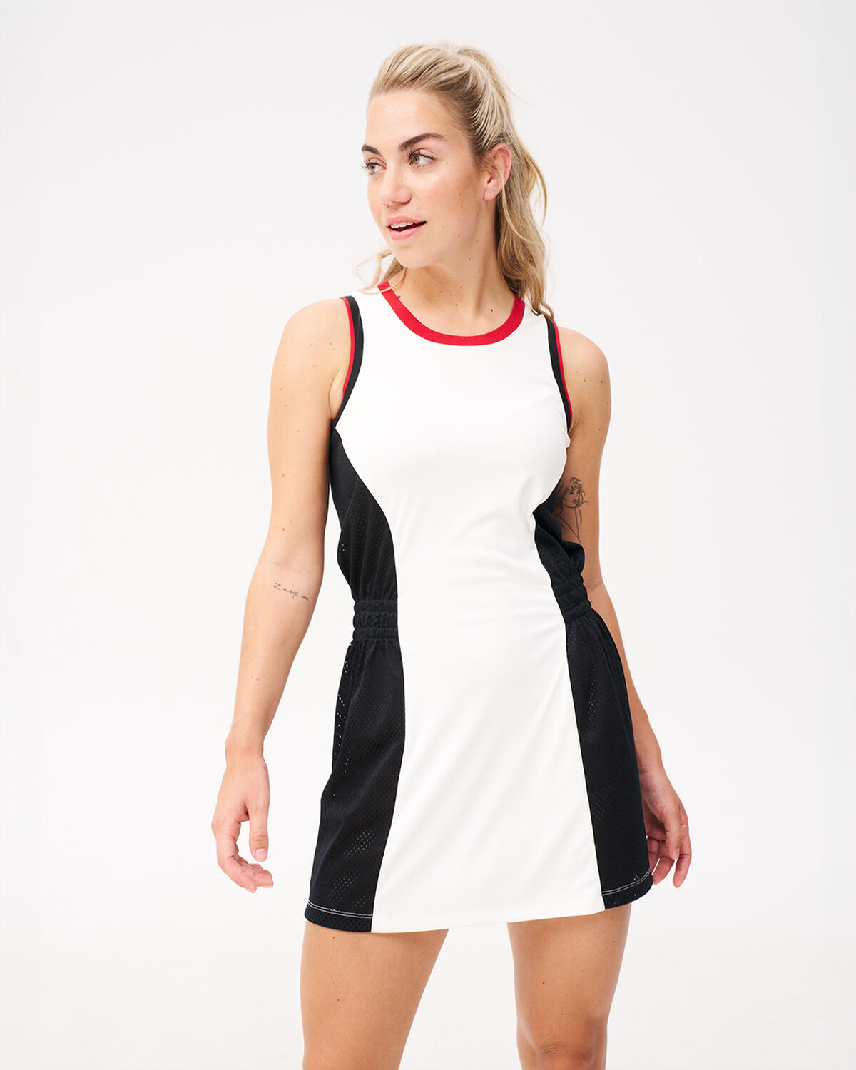 Grand Slam Tennis Dress, Off White/Black, hi-res