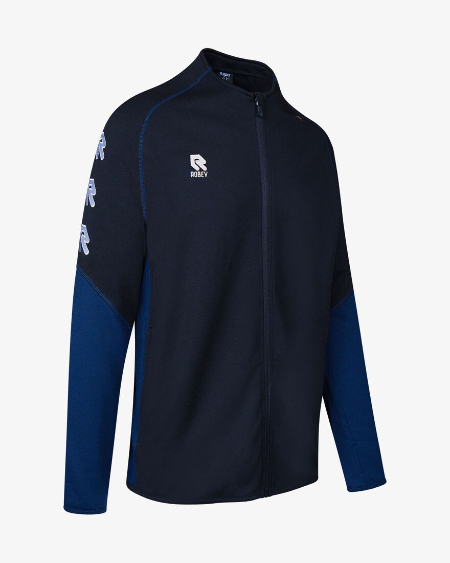 Performance Full-Zip Jacket, Black/Navy, hi-res